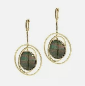Cristina Sabatini Gold-Tone Multi-Gemstone Eclipse Earrings - NITB